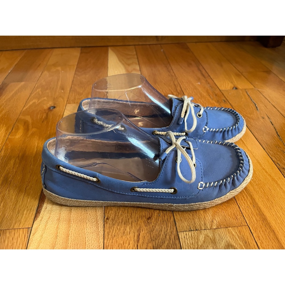 UGG Blue Loafers with Tan Soles